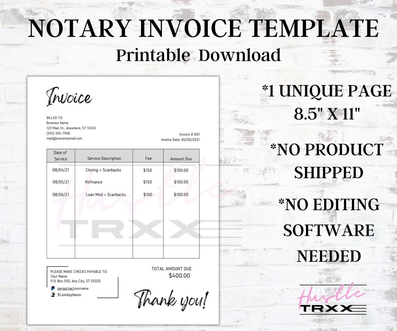 Contoh Invoice Kantor Notaris