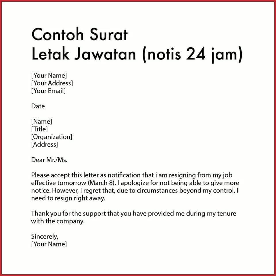 Contoh Surat Pengunduran Diri Staf Notaris