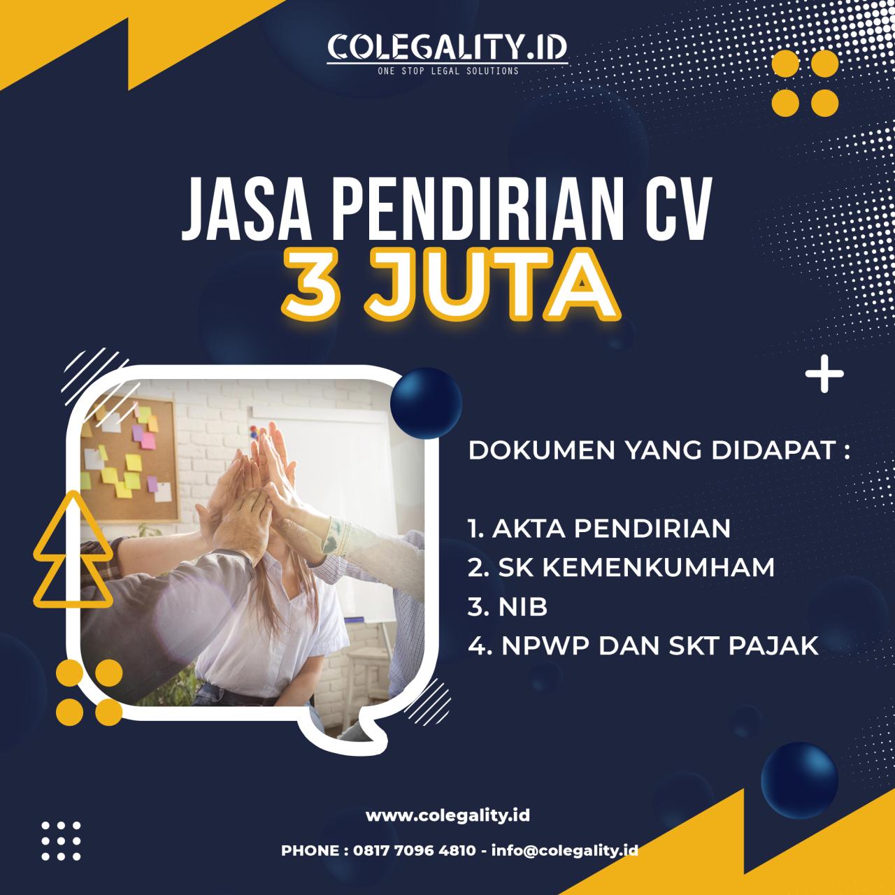 Jasa Pembuatan Akta Pendirian CV di Soreang