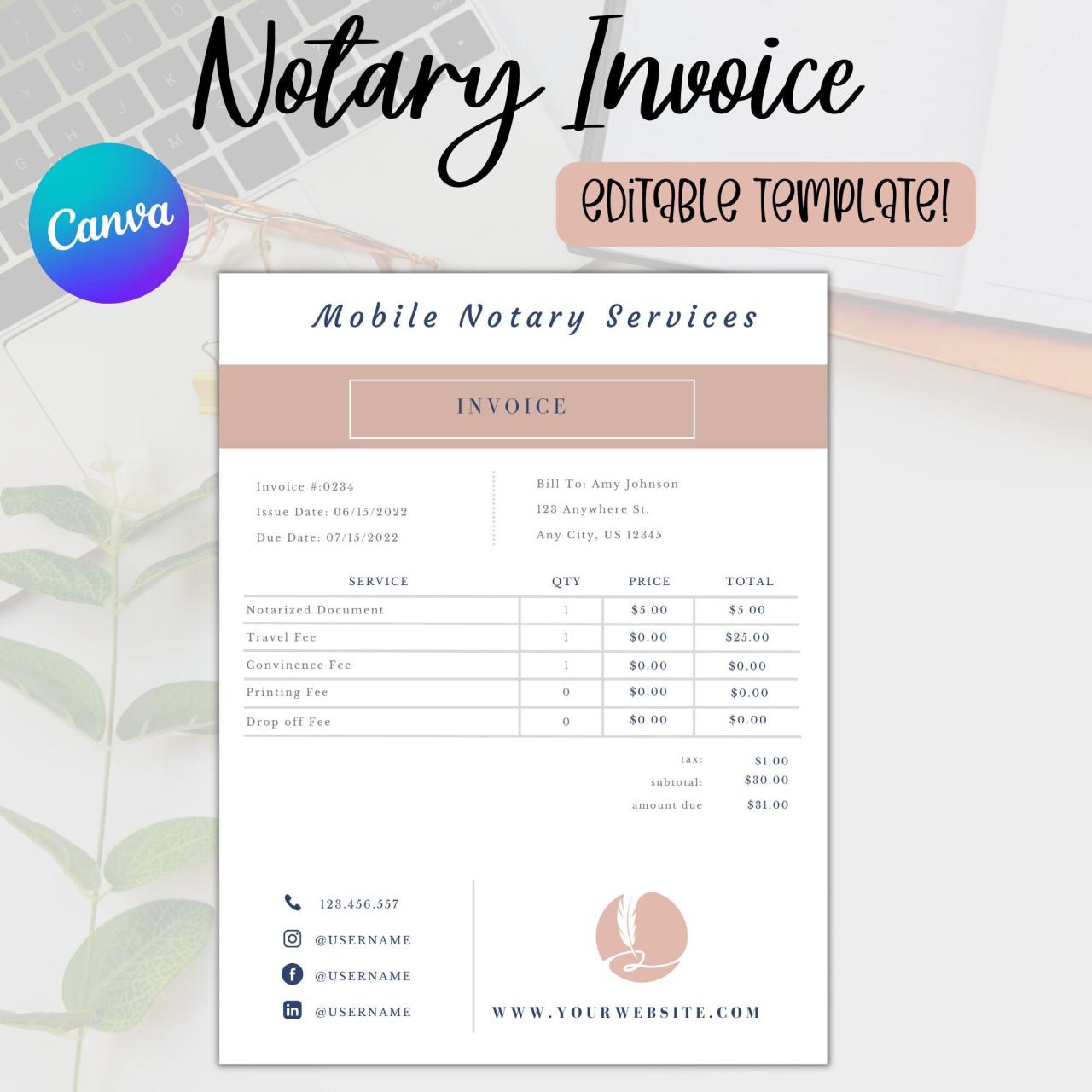 Contoh Invoice Jasa Notaris