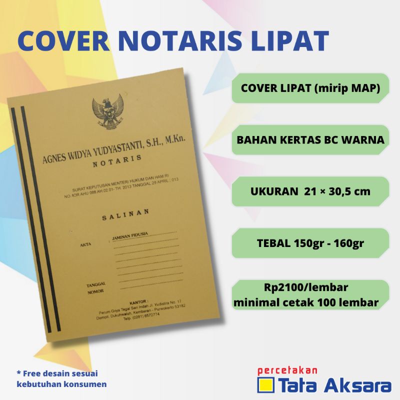 Contoh Cover Akta Notaris